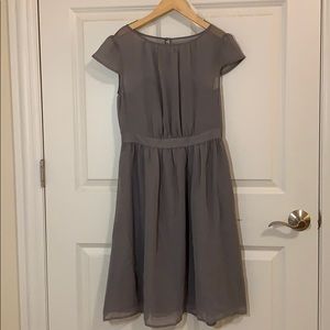 Sheer Grey Strapless Dress